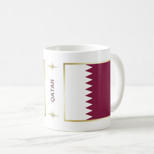 Qatar Vlag + Kaart Mok