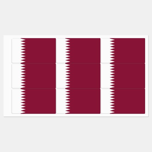 Qatar-vlag Labels (Vel)