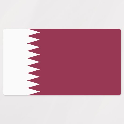 Qatar-vlag Labels (Design 1)