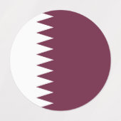 Qatar-vlag Labels (Design 1)