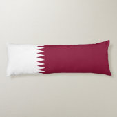 Qatar-vlag Lichaamskussen (Achterkant)
