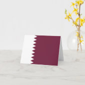 Qatar Vlag Notitiekaart (Gele Bloem)