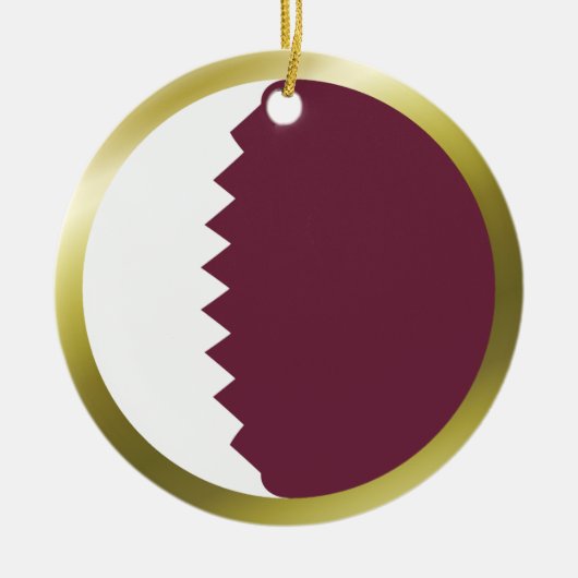 Qatar Vlag Ornament (Voorkant)