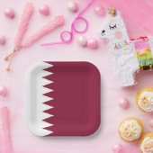Qatar-vlag Papieren Bordje (Feest)