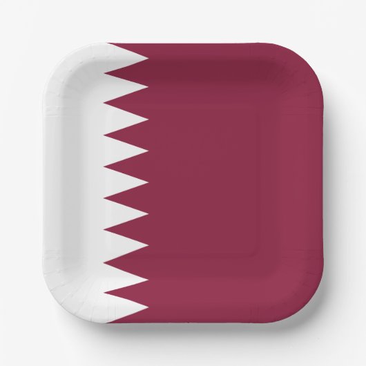 Qatar-vlag Papieren Bordje (Voorkant)
