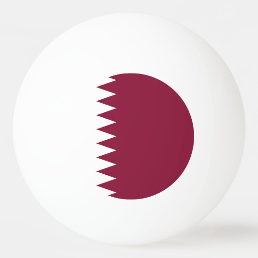 Qatar-vlag Pingpongbal (Voorkant)