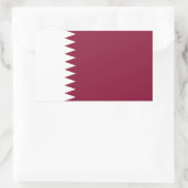 Qatar-vlag Rechthoekige Sticker (Tas)