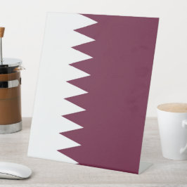 Qatar-vlag Reclamebord Met Voetstuk