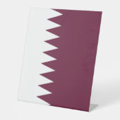 Qatar-vlag Reclamebord Met Voetstuk (Voorkant)