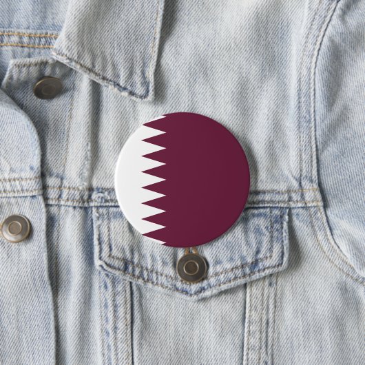 Qatar-vlag Ronde Button 7,6 Cm (In situ)