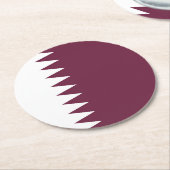 Qatar-vlag Ronde Kartonnen Onderzetter (Gebogen)
