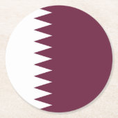 Qatar-vlag Ronde Kartonnen Onderzetter (Voorkant)