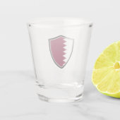 Qatar-vlag Shot Glas (Achterkant)