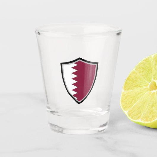 Qatar-vlag Shot Glas (Voorkant)