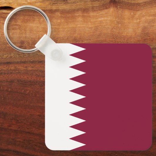 Qatar-vlag Sleutelhanger (Voorkant)