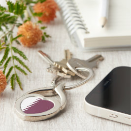 Qatar-vlag Sleutelhanger