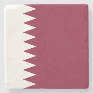 Qatar-vlag Stenen Onderzetter