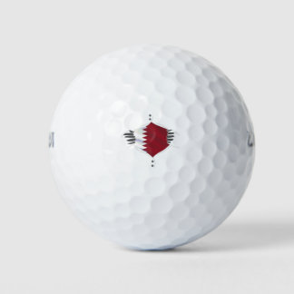 Qatar vlag trots golfballen