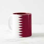 Qatar-vlag Tweekleurige Koffiemok (Voorkant links)