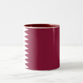 Qatar-vlag Tweekleurige Koffiemok (Center)