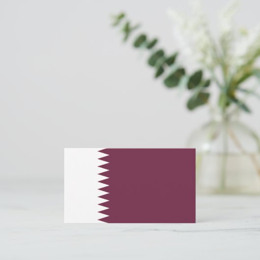 Qatar-vlag Visitekaartje (Staand voorkant)