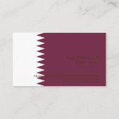 Qatar-vlag Visitekaartje (Achterkant)