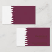 Qatar-vlag Visitekaartje (Voorkant / Achterkant)