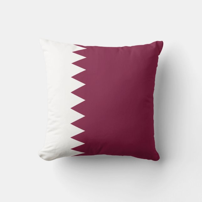 Qatar-vlag x Vlagkussen Kussen (Voorkant)