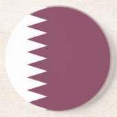 Qatar-vlag Zandsteen Onderzetter (Voorkant)