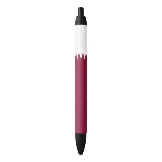 Qatar-vlag Zwarte Inkt Pen (Voorkant Verticaal)