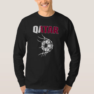 Qatar Voetbal Bal In Net Doel  Steun Qatari Voetba T-shirt