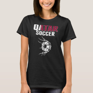 Qatar-Voetbal in netto-doel-Qatarese Football T-shirt