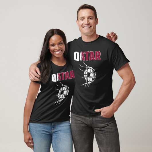 Qatar Voetbal in netto-doelstelling ondersteuning T-shirt (Unisex)