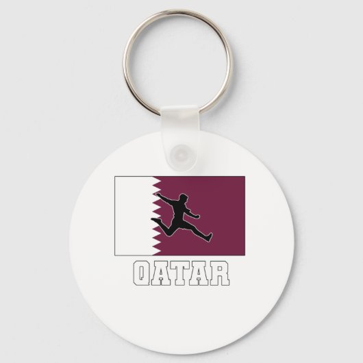 Qatar Voetbal Nationale Team Sleutelhanger (Voorkant)