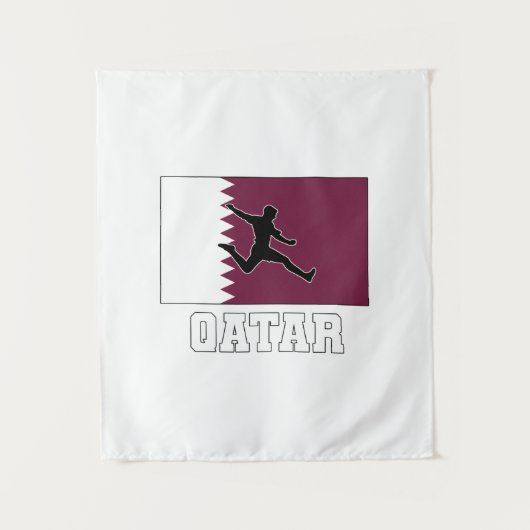 Qatar Voetbal Nationale Team Wandkleed (Voorkant)