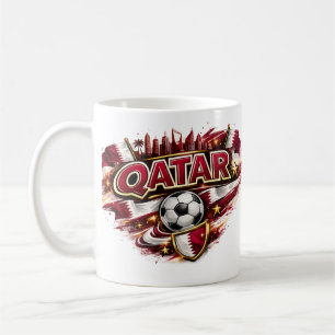 Qatar Voetbalfan Mok   Patriotische Voetbal Suppor