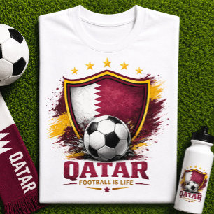 Qatar Voetbalfan Voetbal Wereldbeker Supporter T-shirt
