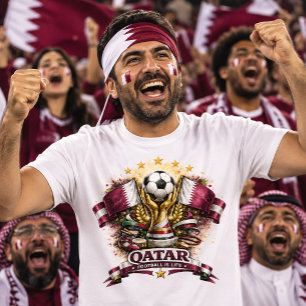 Qatar Voetbalfan Voetbal Wereldkampioenschap Suppo T-shirt