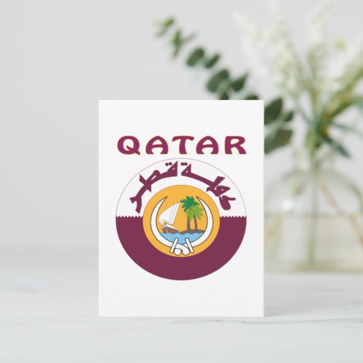 QATAR-wapenlaag Briefkaart (Staand voorkant)