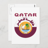 QATAR-wapenlaag Briefkaart (Voorkant / Achterkant)