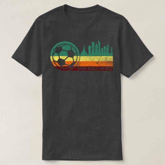 Qatar World Cup 2022  Retrostijl T-shirt (Design voorkant)