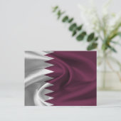 Qatarese vlag briefkaart (Staand voorkant)