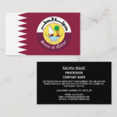 Qatarese vlag & embleem, vlag van Qatar Visitekaartje (Voorkant / Achterkant)
