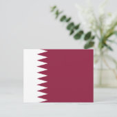 Qatarese vlag, vlag van Qatar Briefkaart (Staand voorkant)
