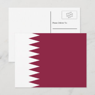 Qatarese vlag, vlag van Qatar Briefkaart