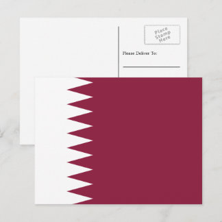 Qatarese vlag, vlag van Qatar Briefkaart