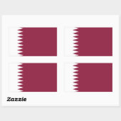 Qatarese vlag, vlag van Qatar Rechthoekige Sticker (Vel)