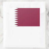 Qatarese vlag, vlag van Qatar Rechthoekige Sticker (Tas)