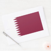 Qatarese vlag, vlag van Qatar Rechthoekige Sticker (Envelop)