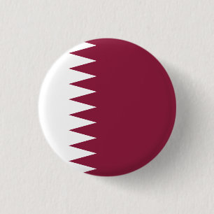 Qatarese vlag, vlag van Qatar Ronde Button 3,2 Cm